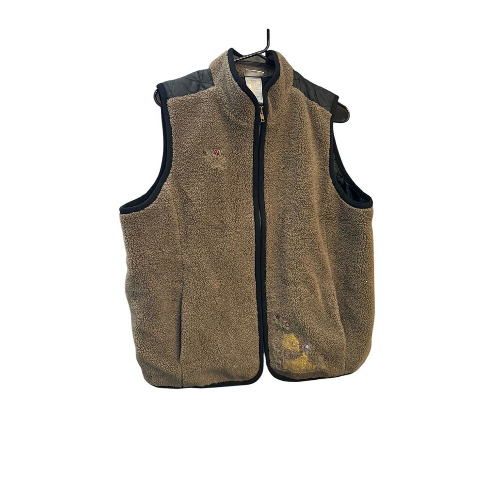The Disney Store Winnie The Pooh Embroidered Sherpa Quilted Vest XL